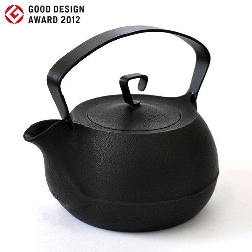 Ichiudo Nanbu Cast Iron Kettle, 1.2L (Black Finish), IH200V Compatible, 2012 Good Design Award Winner