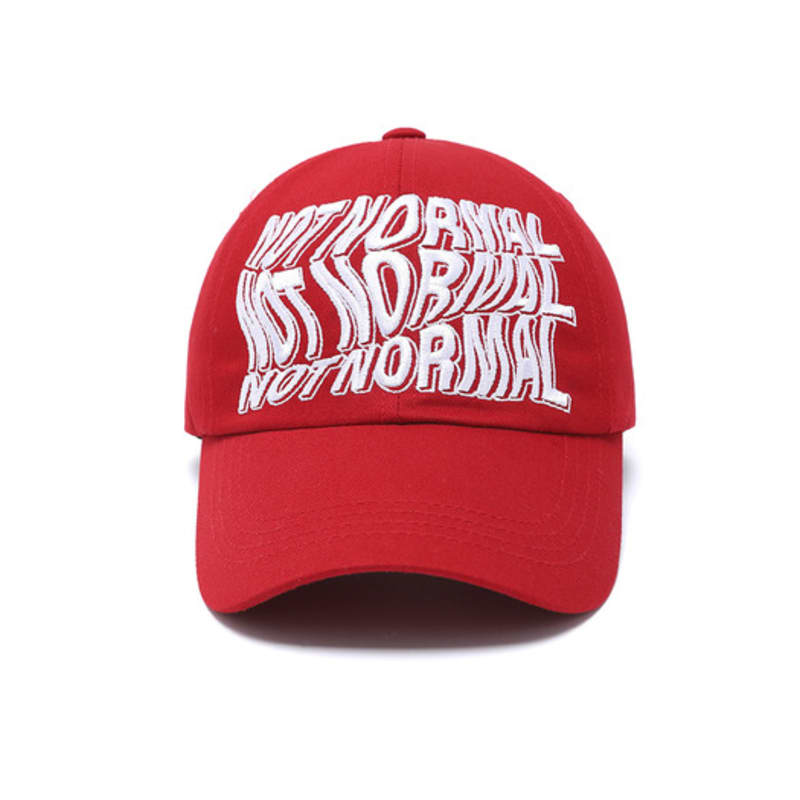 ODDBALLS CLUB Not Normal Wave Ball Cap Red