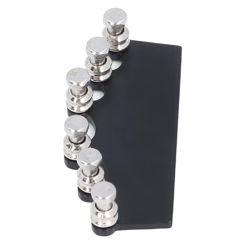 Folk Guitar String Tuning System Metal Guitar Ferrule Bridge Tuning Device for Tone Volume Sustain Improvement Black