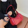 Double Side Pocket Design Single Shoulder Bag French Style Underarm Handbag Clutch Bag Adjustable Shoulder Strap Crossbody Bags