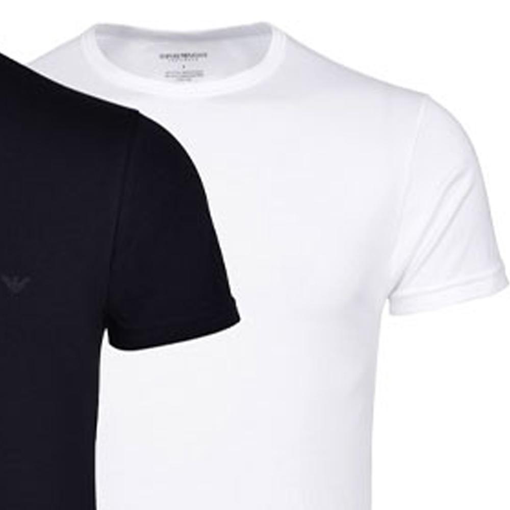 Emporio Armani Minimalist Logo Crew Neck Short Sleeve T-Shirt 2-Pack Men tops 111647-CC722-01000