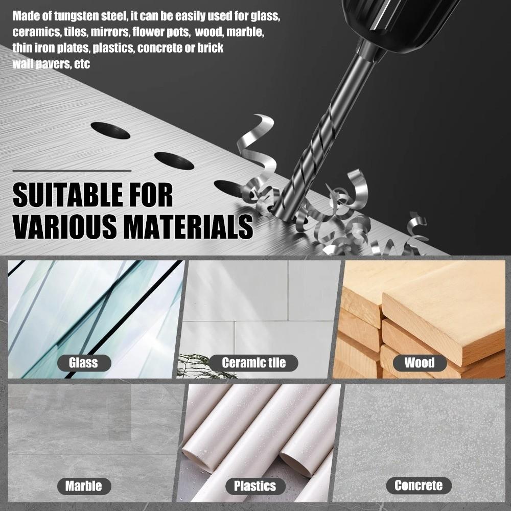 Professional Hard Zinc Zinc Alloy Drill Bit 3-12mm Hole Opener Concrete Drill Bit  Porcelain Tile Drilling