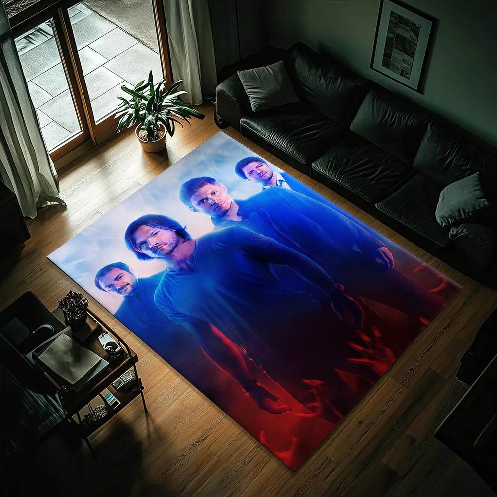 3D S-SupernaturalS D-Dean Sam TV Carpet Rug Art for Living Room Decor Sofa Home Bedroom Gifts Fans Area Rug Non-slip Floor Mat