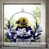 Halloween Wreath with Timer Festive Lighted Reusable for Window