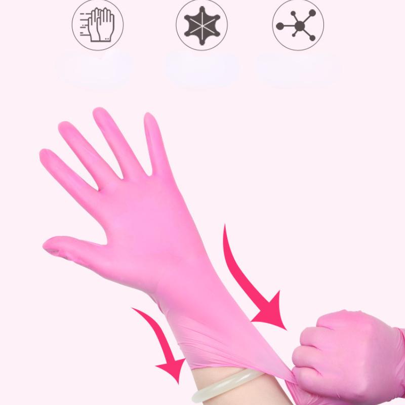 Flerfärgade, engångsnitrilhandskar, essentiella för kök, husdjursvård, hårfärgning, nagelkonst och matlagning