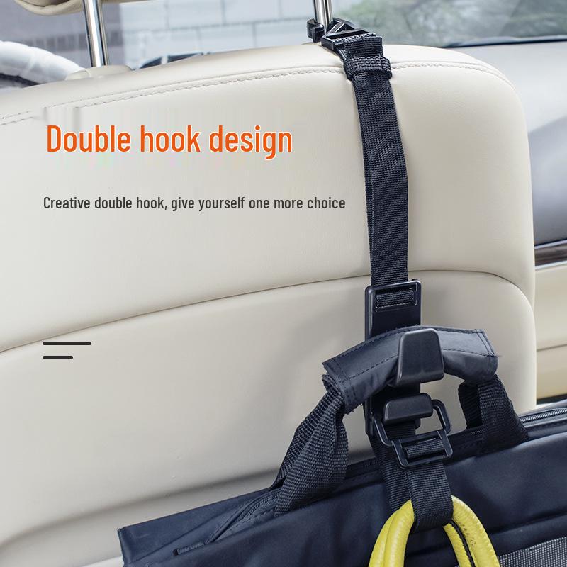 Háčky na opěradlo autosedačky a držák na deštník do kufru - Multifunkční řešení pro úložný prostor v autě