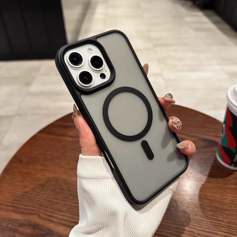 Applicable To Apple 16proMax Skin-sensitive Magnetic Suction Phone Case IPhone 15 High-end Matte 14 Anti-fall Protection Case