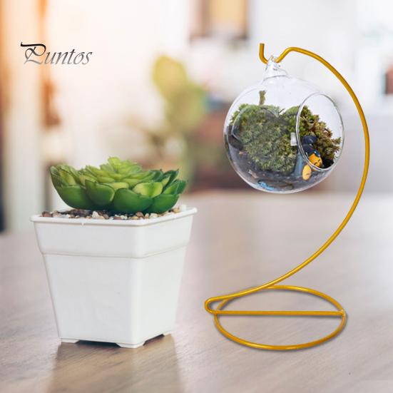 Moderner Minimalistischer Ständer Ornamenthalter für Glaskugeln Spiraldesign mit Stabiler Eisenbasis Gestell Luftpflanzen Terrarium Hexenkugel Hochzeit Zuhause