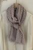 Gray-Beige Polka Dot Scarf - 50% Viscose, 50% Cotton
