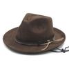 Vintage Western Cowboy Hat, Hot Selling Suede Top Hat with Windbreak Rope Tibetan Sun Hat