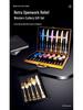 Royal Court 24-Piece Stainless Steel Cutlery Set - Embossed Hollow Steak Knives, Forks, and Spoons