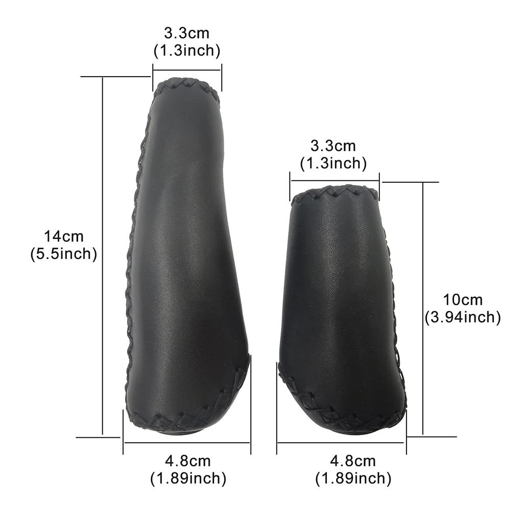 UPANBIKE Bicycle Ergonomic PU Handlebar Soft Bike Grips for Mountain Bikes and Road Bikes Grips, Push-On 22.2mm Non-Slip (Black/Short)