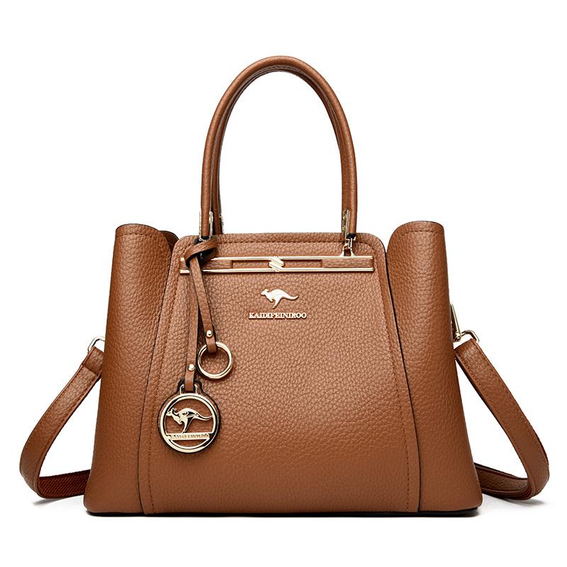 Luxury Women Designer 3 Layers Shoulder Crossbody Sac Ladies Large Capacity Leather Handbags