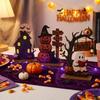Vintage Halloween Wooden Tabletop Sign Trick or Treat Haunted House Statue  Shelf Decor