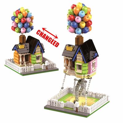 686pcs Creative Technical Building Blocks Floating Balloon House MOC Classic City Bricks Anti Gravity Sculptures Model Kids Toys Gift