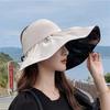 Empty Top Large Visor Sun Hat Foldable Sunscreen Bucket Hat Fashion Summer Sun Cap  Outdoor