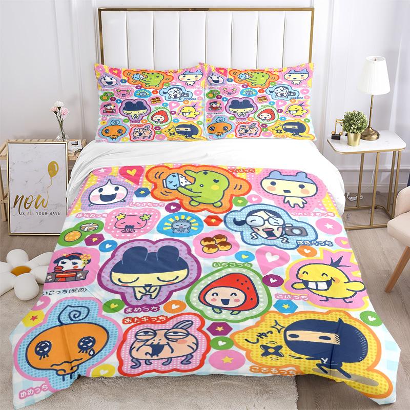 Cartoon Characters Bedding 3 Piece Set HD Print Duvet Cover Pillowcases for Teens Adult Bedroom Decoration Christmas Gift