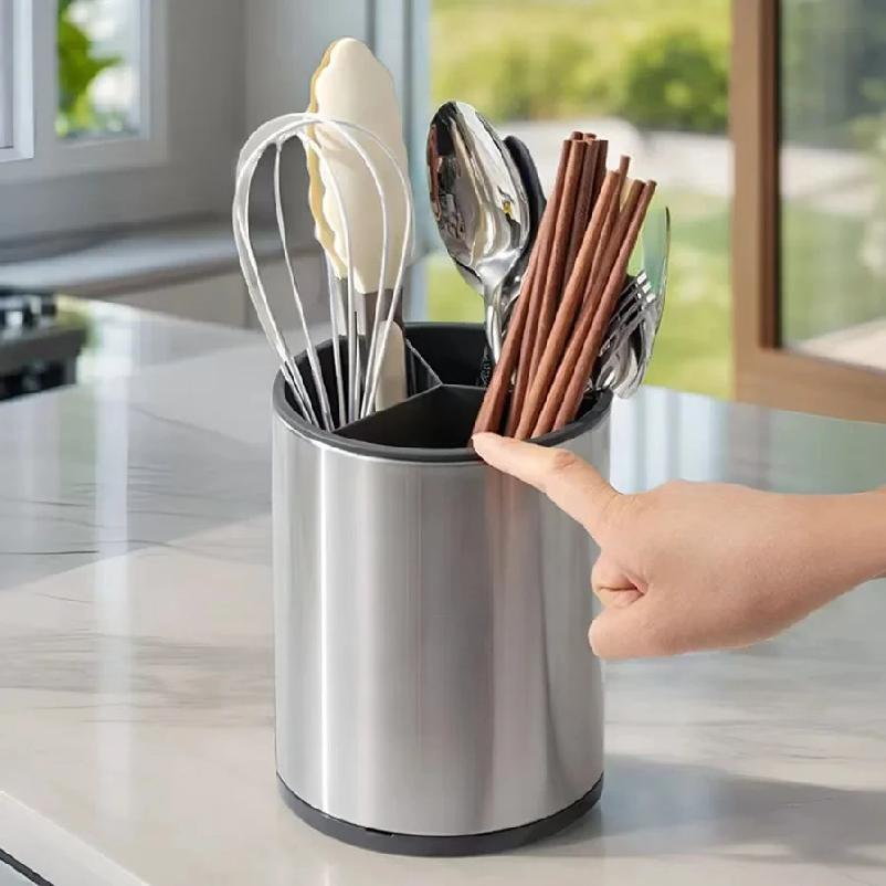 

Stainless Steel Cutlery Drainer Rack Kitchen Utensil Holder Spoon Fork Chopsticks Storage Organizer Tableware Drainboard