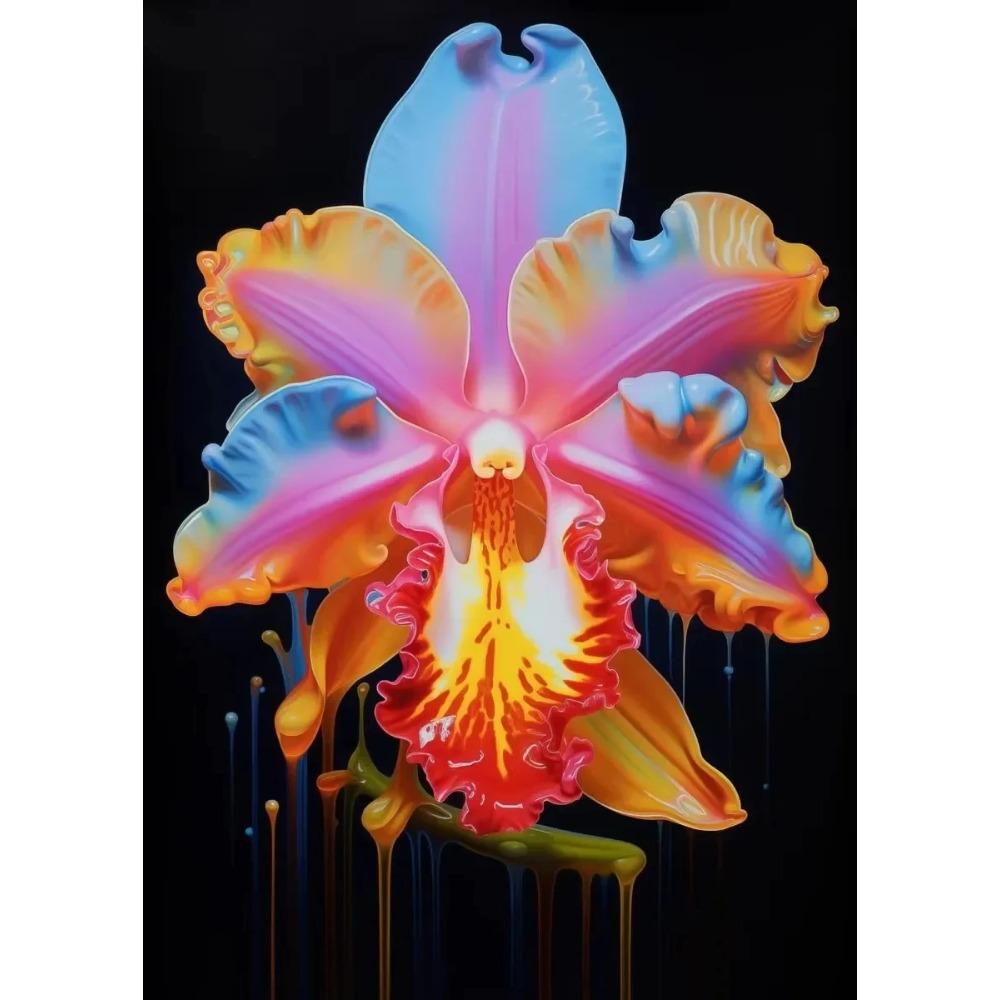 Modern Art Flower Power Poster Aesthetic Canvas Paintings and Prints Wall Art HD Pictures for Home Office Room Frameless