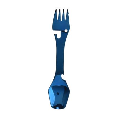 Multifunctional Stainless Steel Every Day Carry Fork Spoon Bottle Opener Blade Wrench for Outdoor