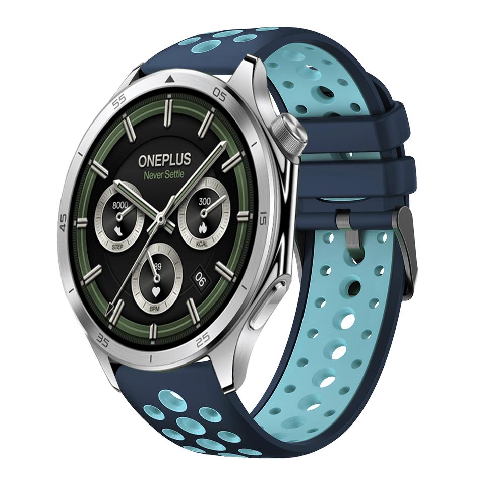 22mm Two-tone Hole Strap Compatible for OnePlus Watch 3/Watch 2/Watch 2R Soft Breathable Men Women Bracelet for One Plus Watch 3
