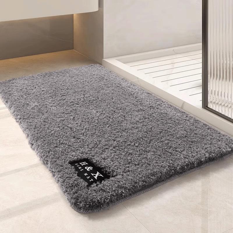 Huaxu Household Absorbent Floor Mat, Bathroom Entrance Mat, Non-Slip Mat for Toilet Entrance, Bedroom Rug, 40*60cm
