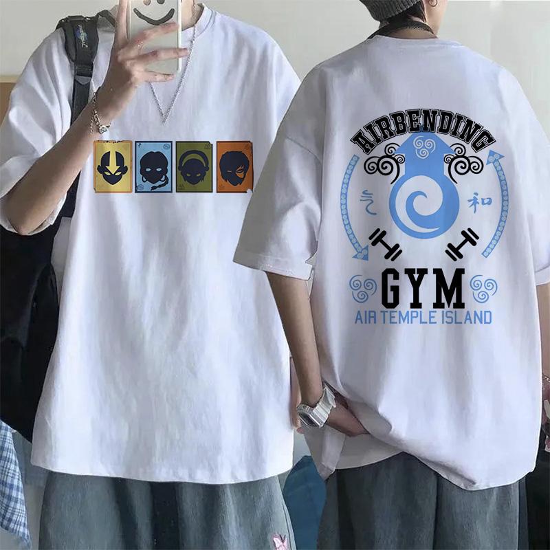 Mode Mange T-Shirt Avatar Der Letzte Luftbändiger Y2k Shirt Streetwear Appa Yip Lässiges T-Shirt Hip Hop Harajuku T-Shirts Oberteile Kleidung