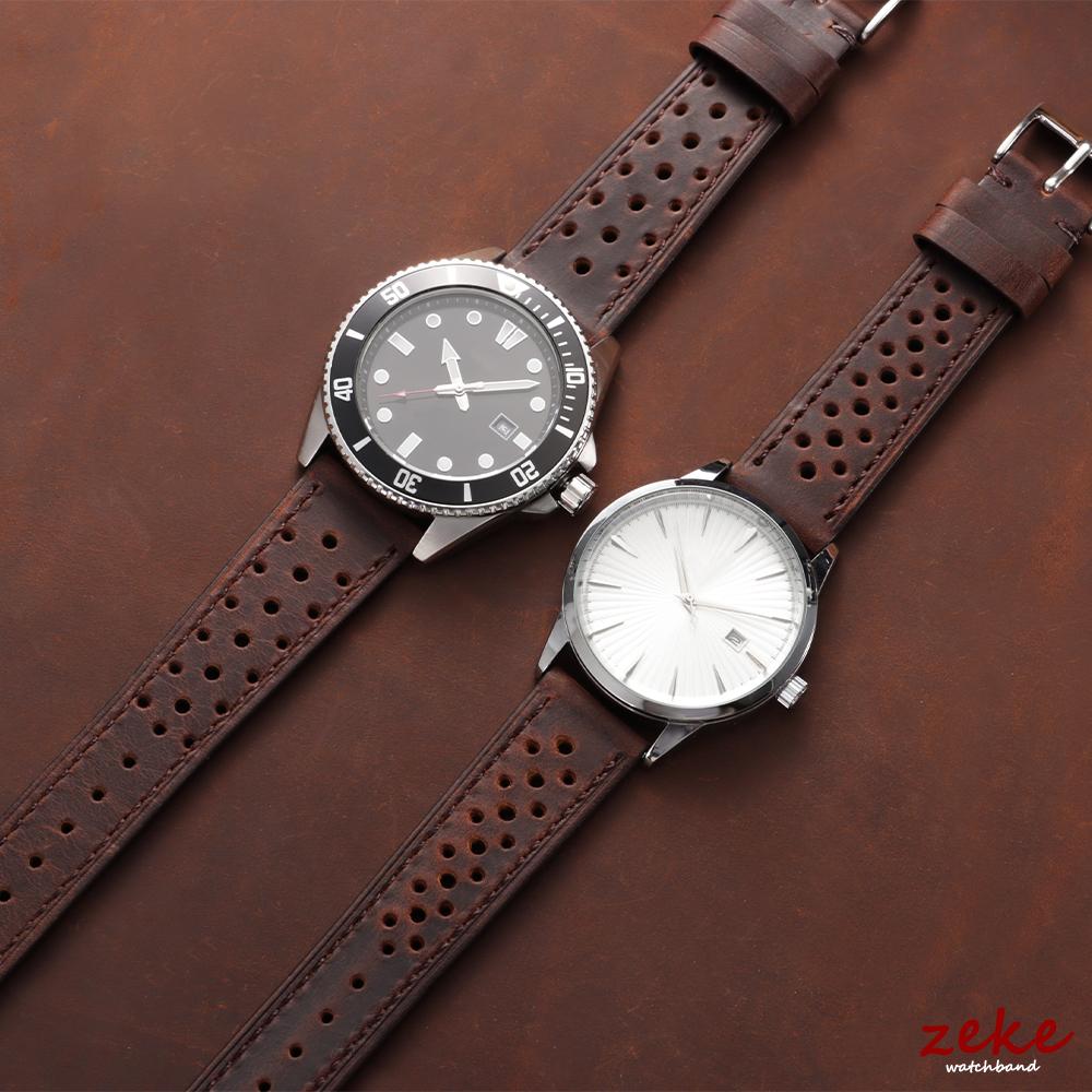 Quick Release Vintage Genuine Leather Watch Band 18mm 19mm 20mm 22mm 24mm Crazy Horse Men Women Strap Breathable Watch Bracelet