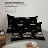 3PCS Black Duvet Cover Set Golden White Flowers Printed Duvet Cover With Pillowcases Single Twin Queen Size Bedding Set for Home