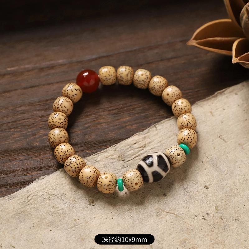 

Оригинальный дизайн Браслет из одной нити Звезда Луна Бодхи, куриный жир желтый Дуобао ретро мужской и женский культурный игровой четочный браслет