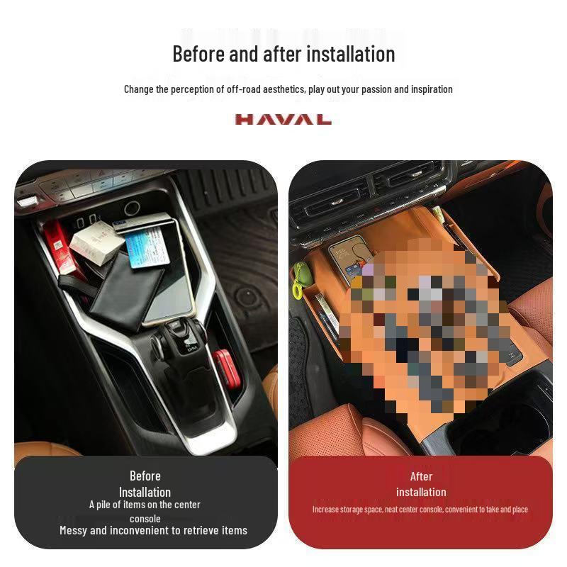 Silicone Wireless Charging Pad & Seat Storage Box for Haval H9 (2nd Gen, 24-Model) Center Console Gear Shift