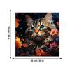 Among The Flowers Cat Zero Based Teaching DIY Digital Oil Painting High Definition Canvas With Manual Filling And Coloring