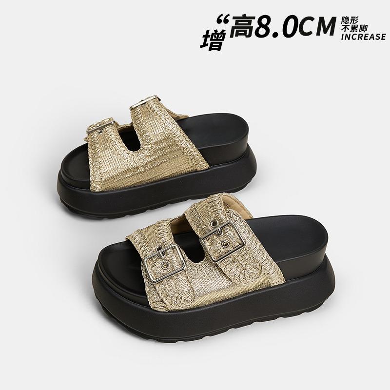 New summer small man beautiful height increase cm word slippers thick bottom not tired feet item number