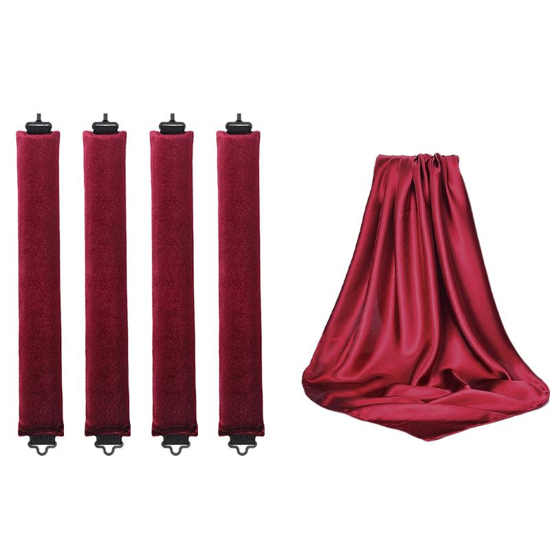 No-Heat Curling Set: Volumizing Waves, 70cm Silk Scarf, Double Hook, Sleep-Friendly Hair Tool