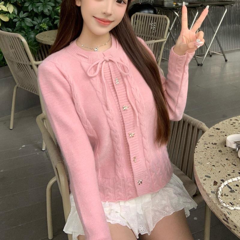 

Soft and Sweet Braided Knit Sweater Coat - Women s Autumn/Winter College Style Cardigan One Size (80-125)