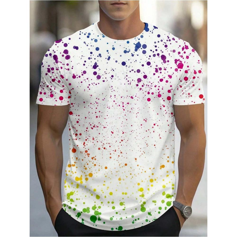 3D Digitaldruck T-Shirt Teenager Herren Kurzarm Oberteil Vielseitig Atmungsaktiv