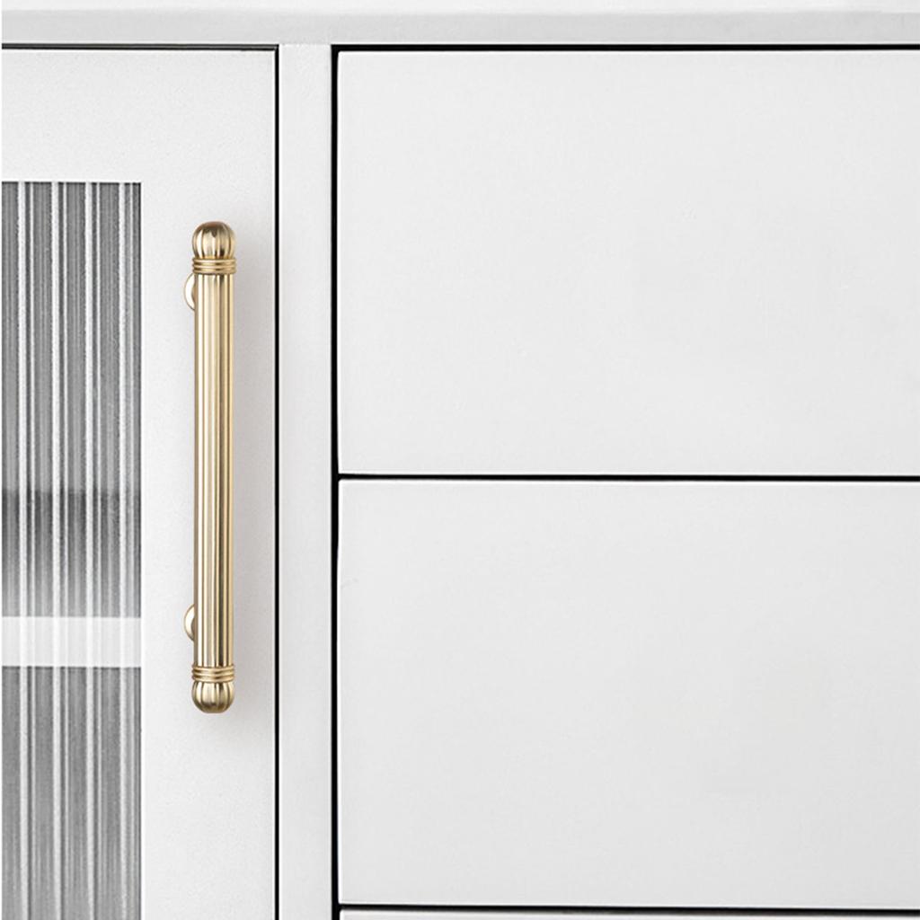 Pachet de 2 Mânere Practice Aur Periat pentru Dulap, Aliaj de Zinc, Buton pentru Sertar pentru Mobilier Dormitor Baie, Utilizare Zilnică