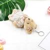 Plush-Bear Keychain Aniaml Key-Ring Hanging-Ornament Plush-Stuffed Animal Car Key-Holder for Girls Women Couple Gift