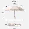 Ring Buckle Umbrella Ring Buckle Portable Folding Umbrella Automatic Sunshade Umbrella Rain or Shine Beige