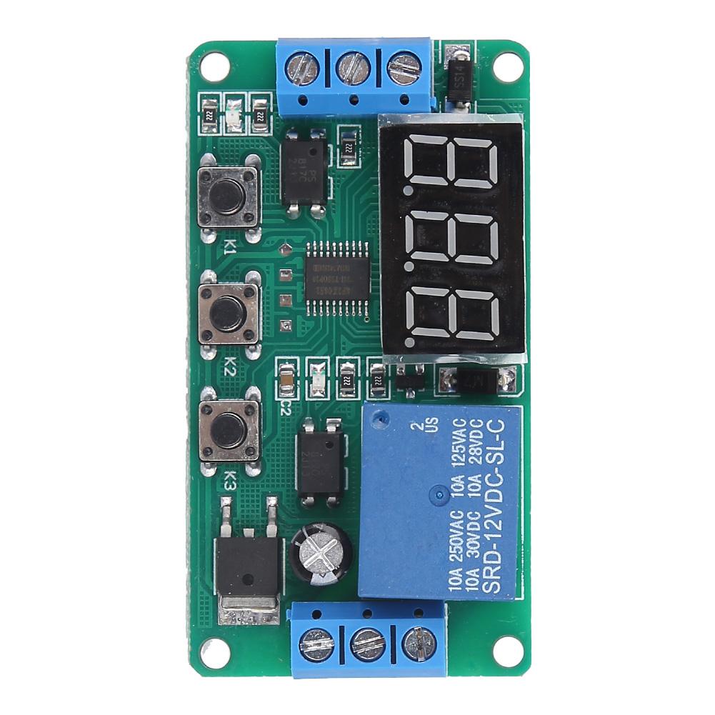 Single Channel Timer Control Switch Relay Module Trigger Cycle Adjustable Timer Relay(Dc 12V)
