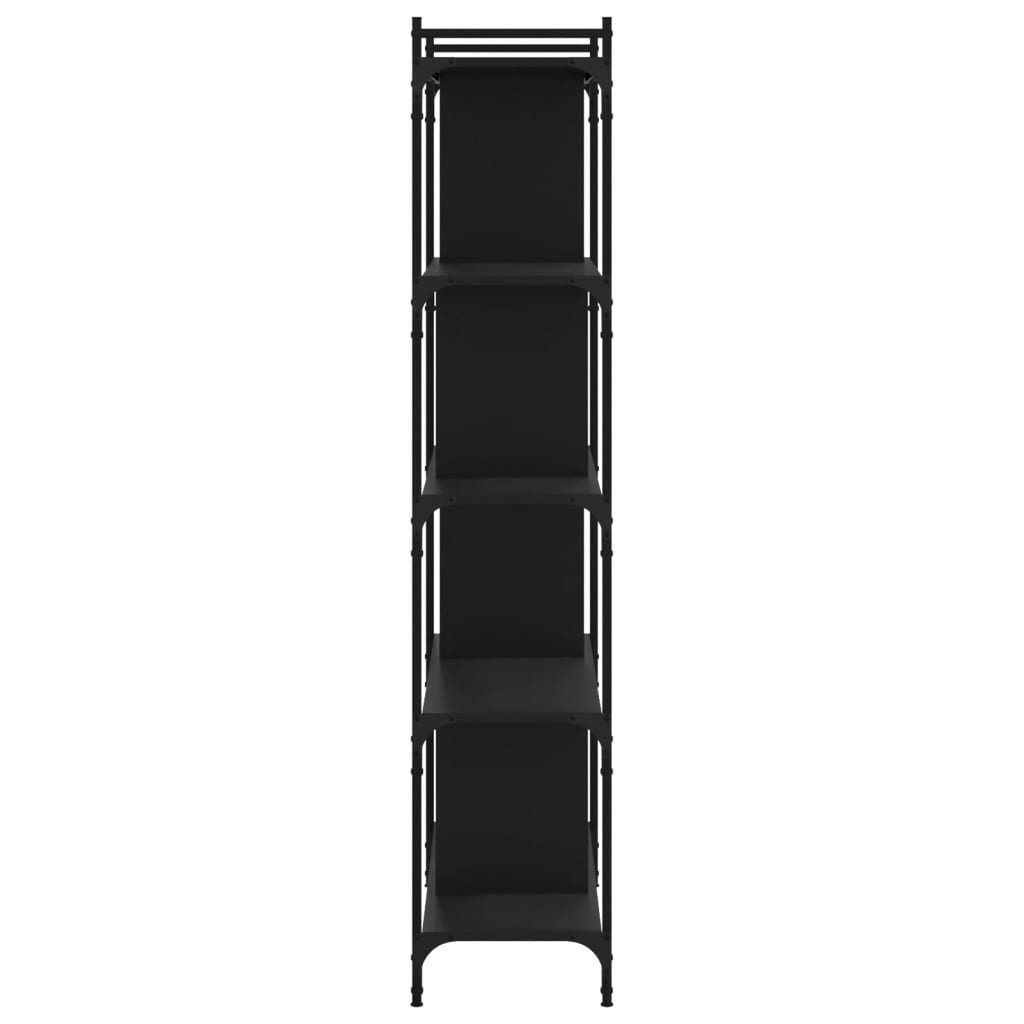 Bookshelf 5 Shelves Black 76 X 32 X 158 Cm Engineered Wood