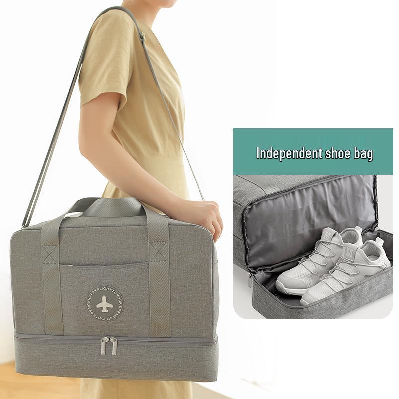 Convertible Waterproof Travel Bag: Attaches To Trolley, Worn Crossbody, or As Backpack for Wet/Dry Separation