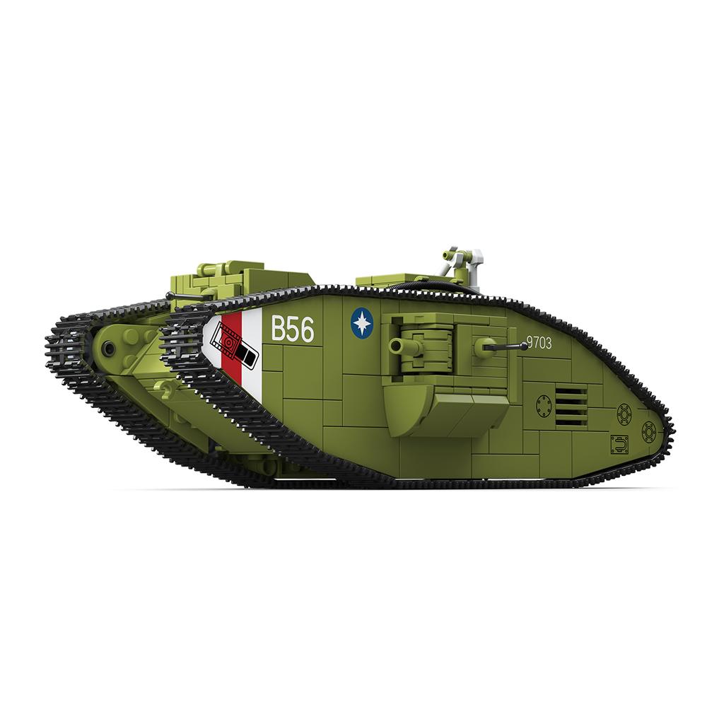WW1 Military World War I Army Building Blocks Set Heavy Tank Mk.V Bricks City Construction Toy For Children