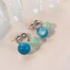 Unique Korean Ball Dangle Drop Earrings Elegant Charm Earrings Ear Buckle Fashion Jewelry For Women Girls Gifts