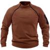 Erkek Polar Polar Outdoor Sıcak Nefes Alabilir Taktik Fermuarlı Ayakta Yaka Uzun Kollu Günlük Düz Renk Sweatshirt