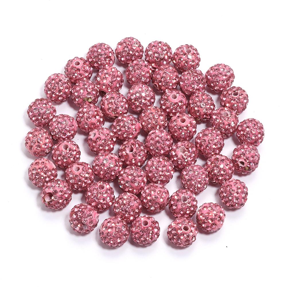 10pcs/bag Colorful Soft Pottery Clay Shamballa Beads Loose Beads For Jewelry Making DIY Necklace Bracelets Pendants Accessories