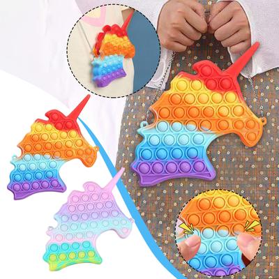 Push-Spielzeug-Anhänger-Tasche, Blasen-Spielzeug, Stressabbau-Spielzeug für Erwachsene und Kinder