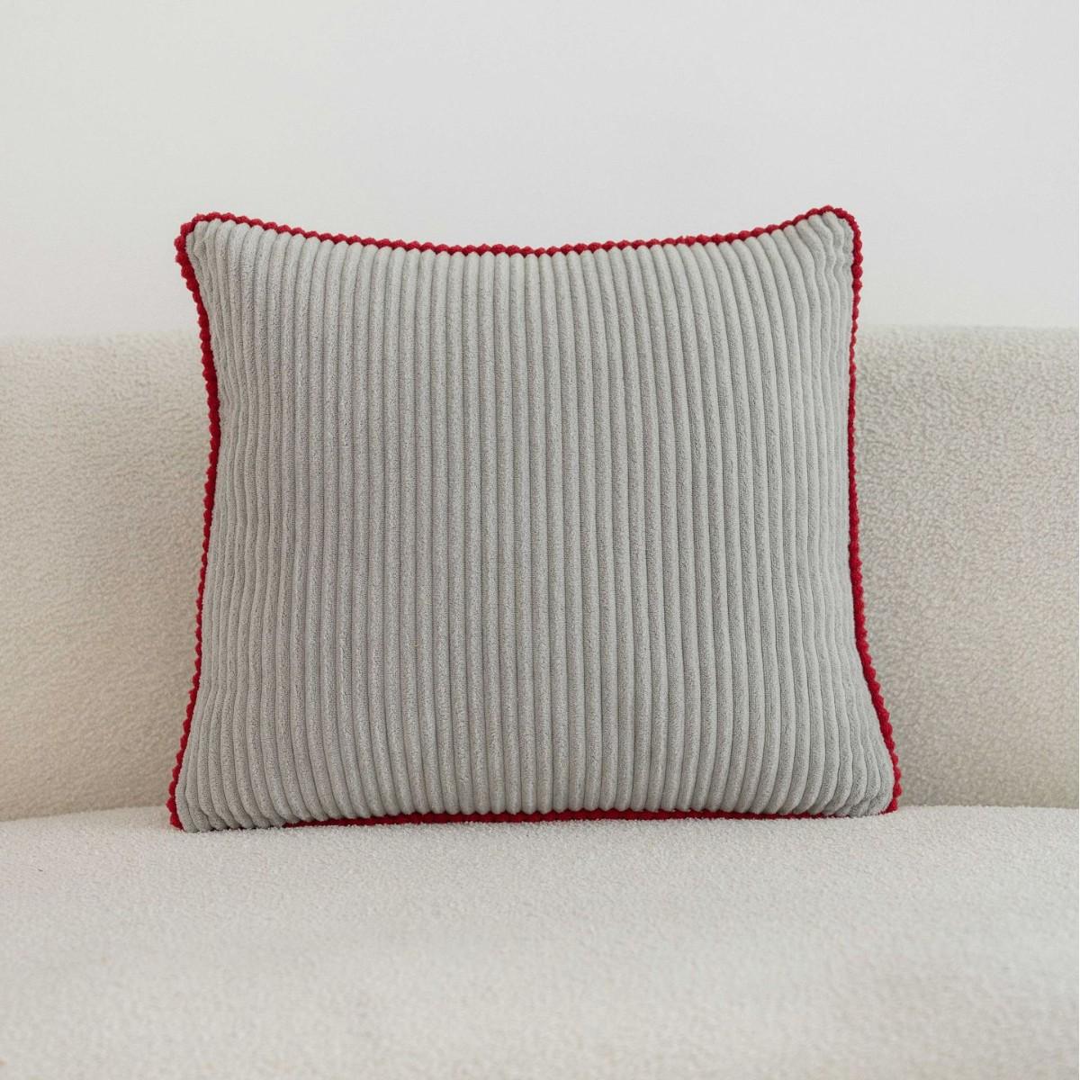 

Simple Plain Corduroy Flanged Pillow Cover Cojines Polyester Throw Square Decoration Cushion Cover Headboard Pillowcases 45x45cm 45x45cm
