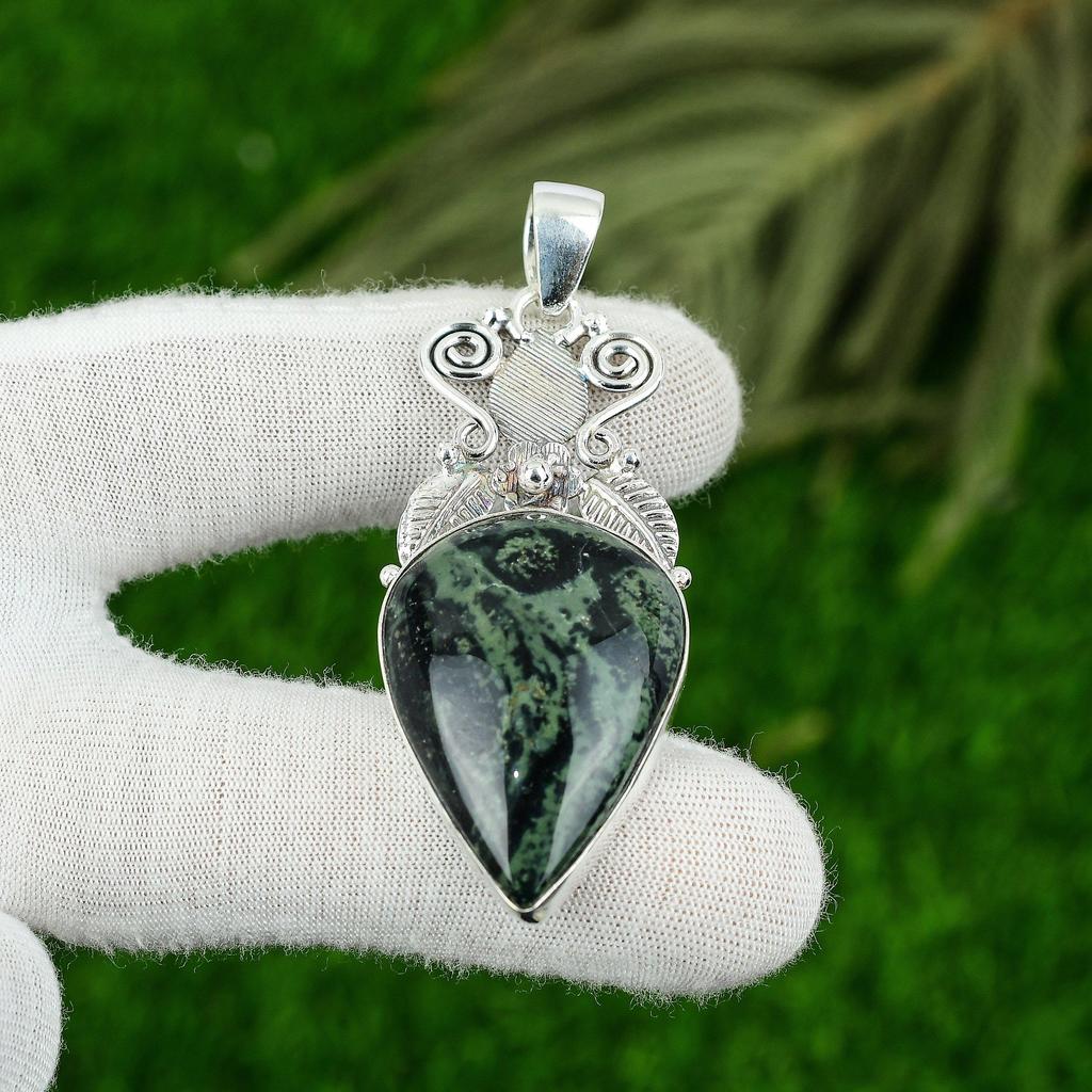 Mothers day Deal 925 Sterling Silver Natural Kambaba Jasper Wife Pendant Jewelry
