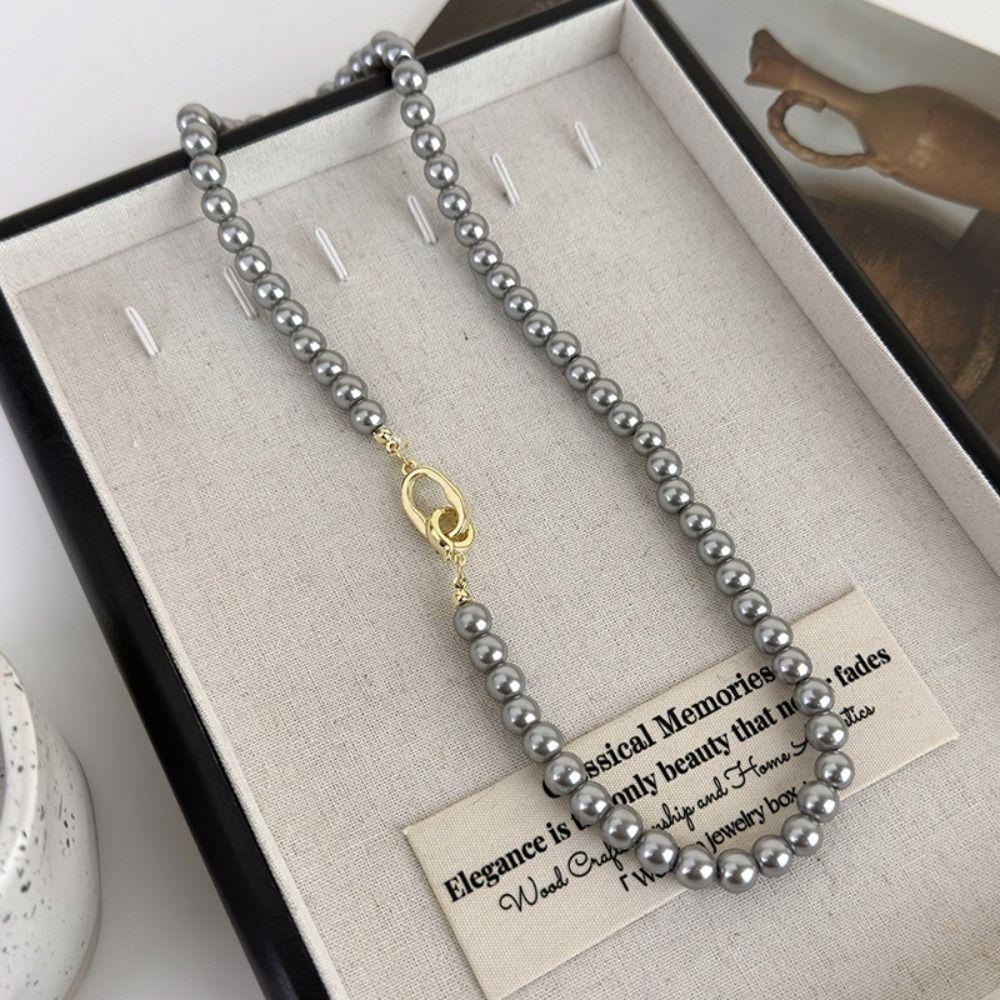 Simply Design Fashionable Accessories French Elegant Pearl Necklace  Gifts